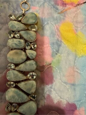 Larimar and blue topaz Statement Bracelet - Women Jewelry